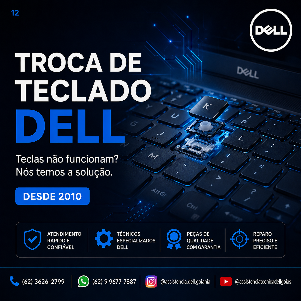 TROCA-DE-TECLADO-DA-DELL-EM-GOIÂNIA
